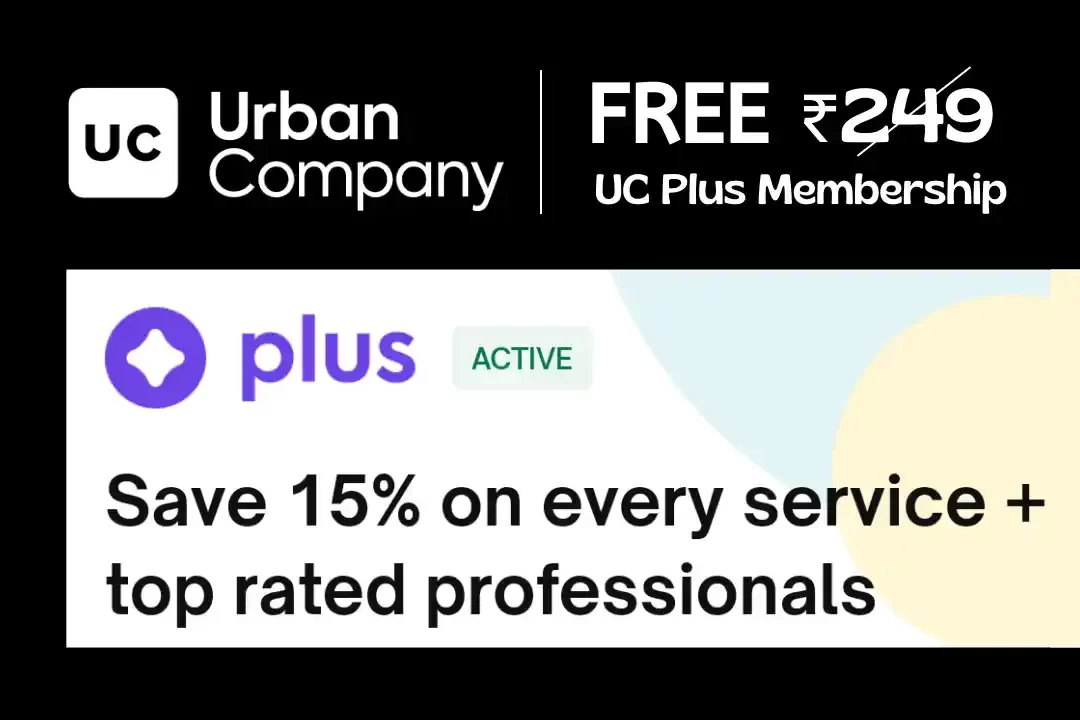 Urban Company Free Plus Membership Worth Rs.240 For 6 Months