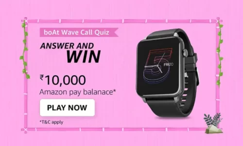Amazon Boat Wave Call Quiz Answers: Win ₹10,000 Amazon Pay Balance