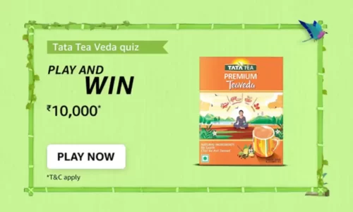 Amazon Tata Tea Veda Quiz Answers: Win ₹10000 Cashback