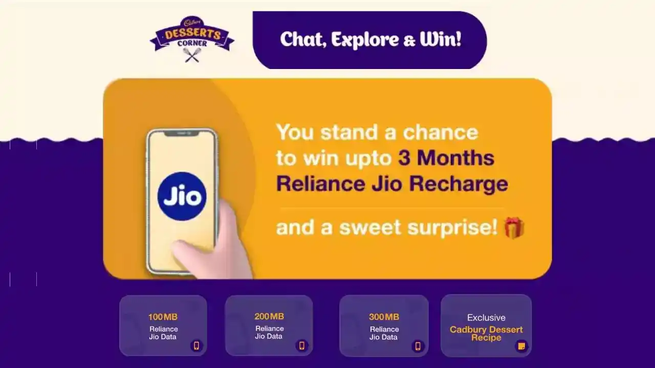 Read more about the article Jio Desserts Corner Game: Win Free 100MB, 200MB, Or 300MB Data