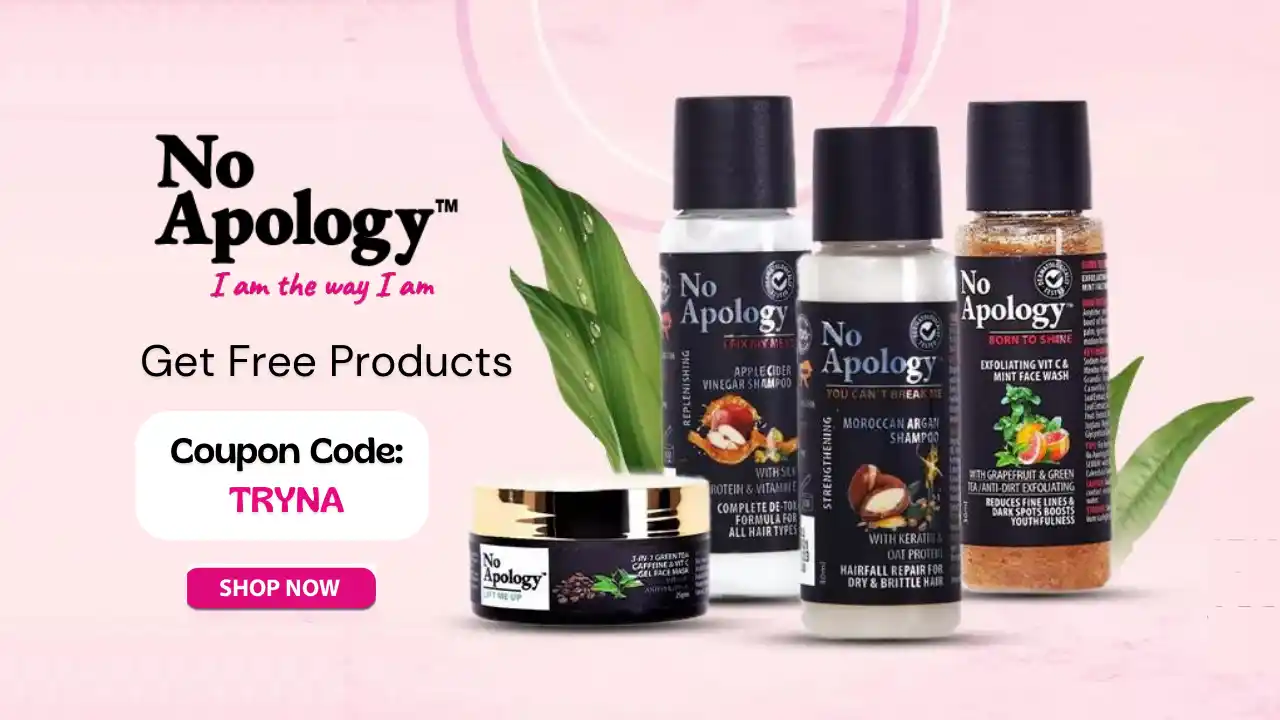 Read more about the article No Apology Free Trial Packs Of 2 Products | Shampoo, Face Wash, Hair Mask