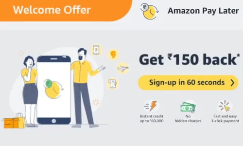 Amazon Pay Later ₹150 Cashback | Welcome Offer