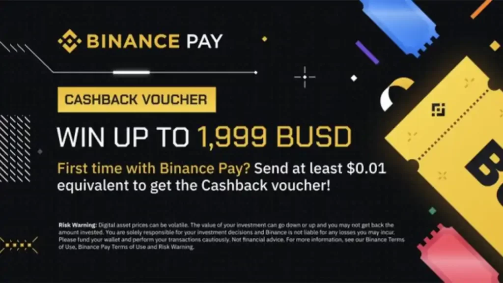 Binance Win Upto 1999 BUSD Cashback Voucher