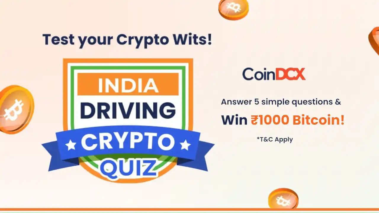 Read more about the article Coindcx India Driving Crypto Quiz Answers: Learn & Earn INR 1000 Worth $BTC