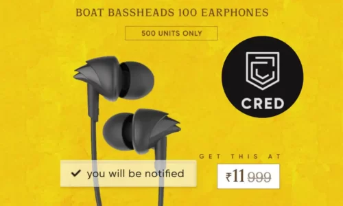 Cred Boat Bassheads Earphones @ Rs.11 Sale | 500 Units Only