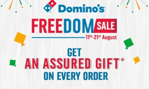 Dominos Freedom Sale: Free Gift Offer With Every Order | Till August 21