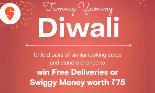 Free Swiggy Money Voucher Worth ₹75 | Swiggy Diwali Game