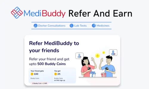 Medibuddy Refer And Earn Free ₹100 Buddy Coins | 100% Usable