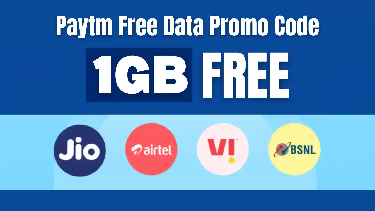 Read more about the article Paytm Free 1GB Data Promo Code – DATA15 | For JIO, Airtel, Vi