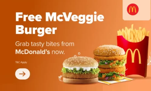 Swiggy Free McVeggie Burger Worth ₹125 On ₹199 Order Value