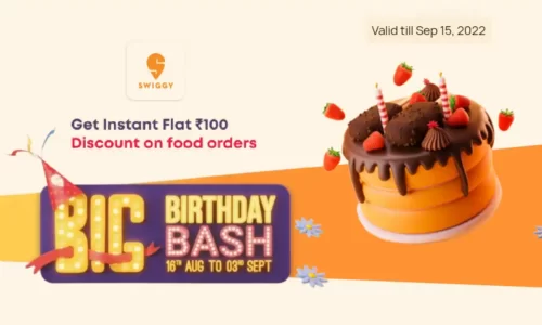 Swiggy OneCard Offer: Flat ₹100 Discount On ₹199 Order | Big Birthday Bash