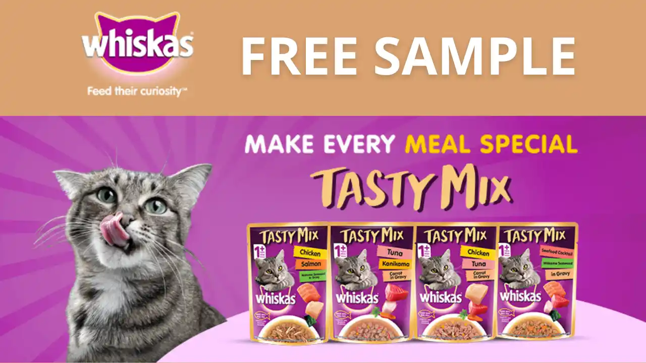 Read more about the article Whiskas Tasty Mix Cat Food Free Sample | 100% OFF + Free Shipping