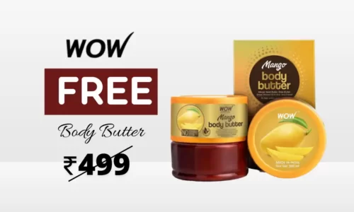 Wow Free Body Butter Coupon Code: 100% OFF | 200 ML Worth ₹499