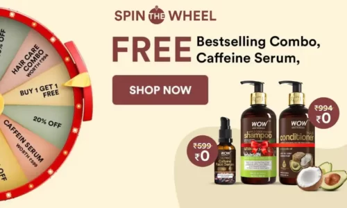 Wow Spin & Win Free Hair Care Combo Worth ₹994 | 100% OFF