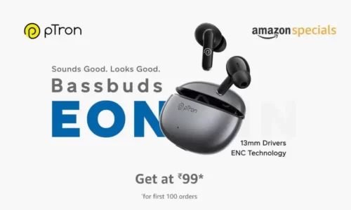Amazon pTron Bassbuds Eon @ 99 Sale @ 12 PM | First 100 Orders Only