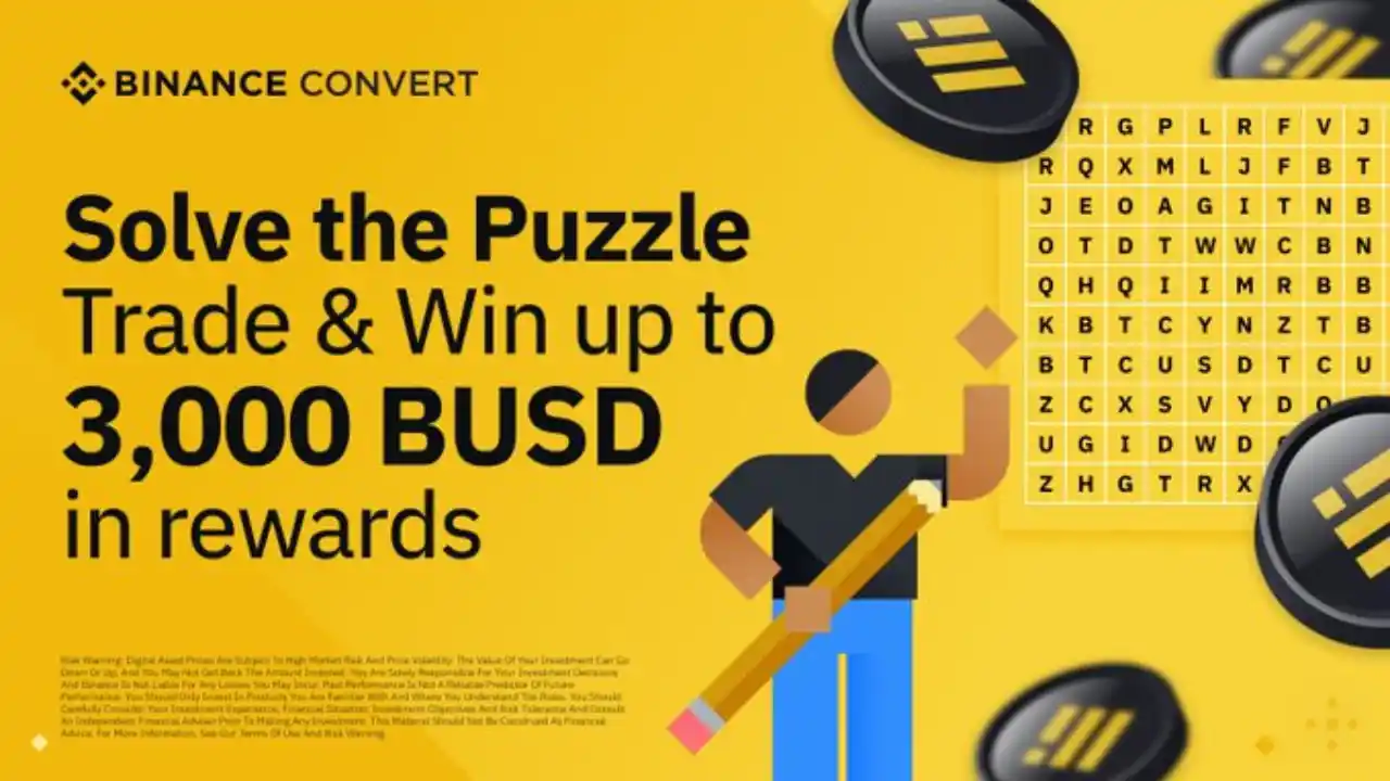Read more about the article Share Upto $3000 BUSD Rewards | Binance Convert Puzzle Answers
