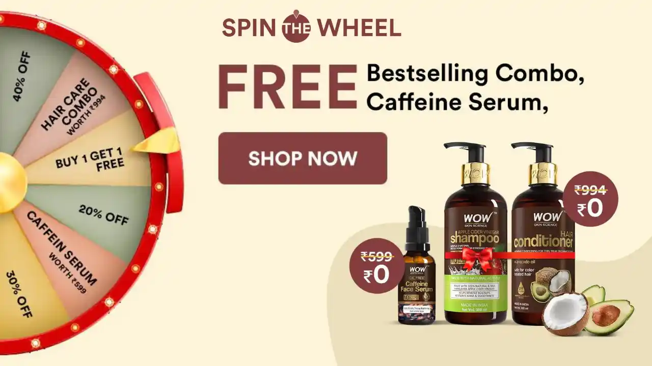 Read more about the article Wow Spin & Win Free Hair Care Combo Worth ₹994 | 100% OFF
