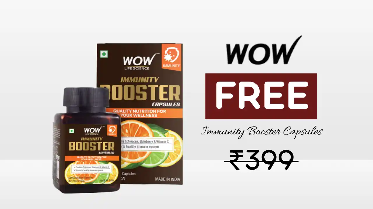 Read more about the article Wow Free Immunity Booster Capsules 30 Worth ₹399 | 100% OFF