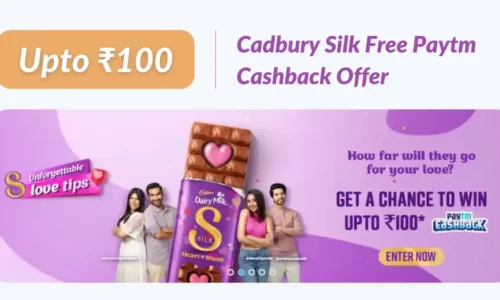Cadbury Silk Paytm Cashback Offer: Free Upto ₹100 Instant Cashback