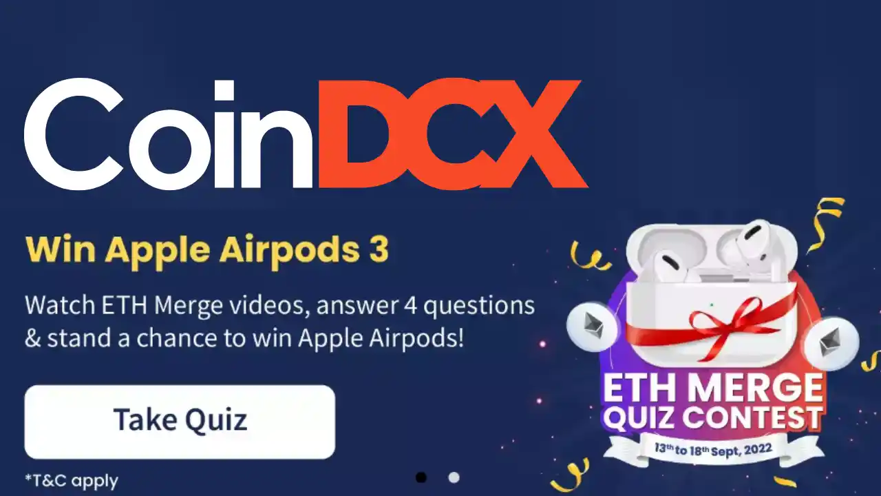 Read more about the article CoinDCX ETH Merge Quiz Answers: Participate & Win Apple Airpods Free