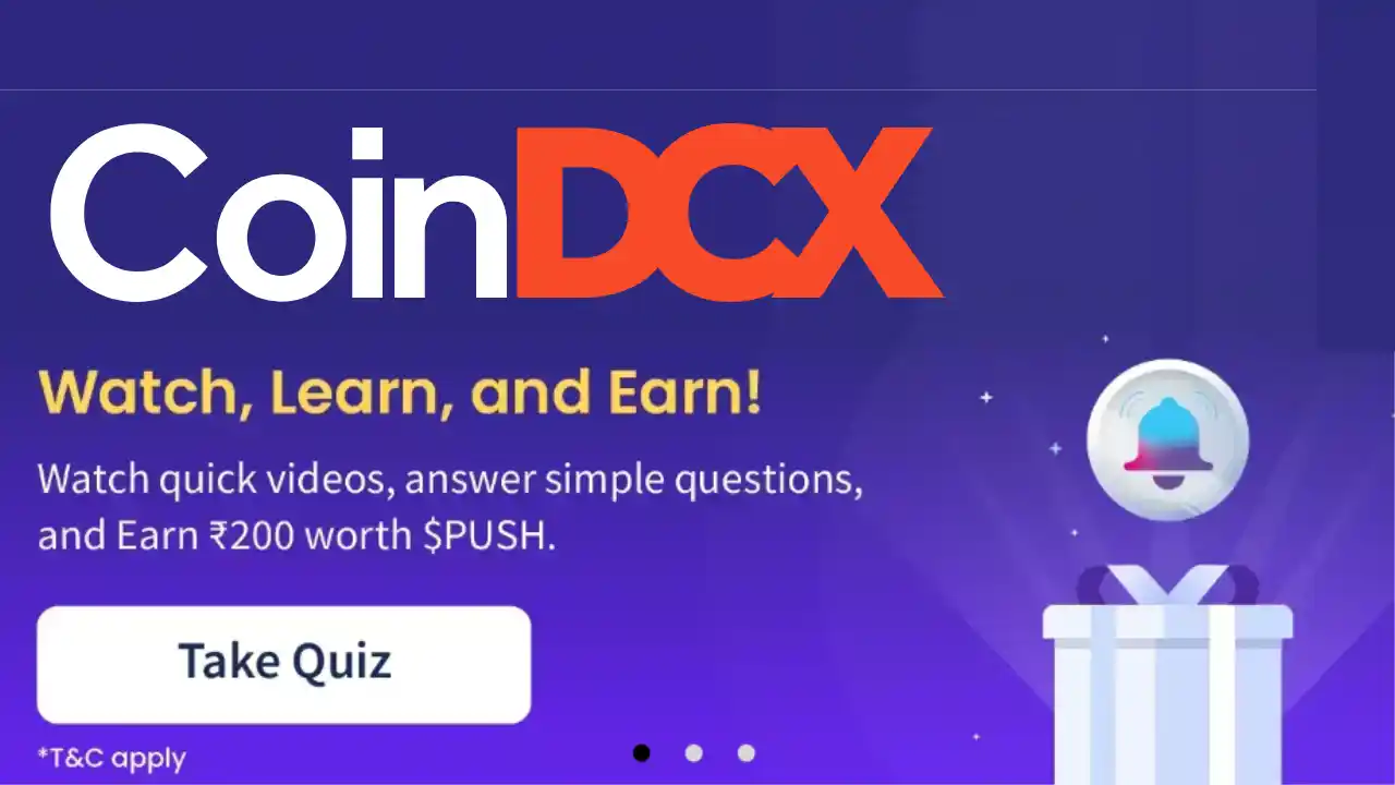 Read more about the article CoinDCX Learn And Earn PUSH Quiz Answers: Free ₹200 PUSH