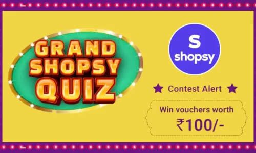 Grand Shopsy Quiz Answers Instagram: Win Free ₹100 Flipkart Gift Voucher