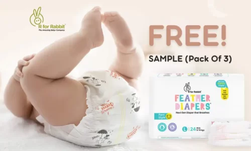 R For Rabbit Feather Diapers Free Sample, Pack Of 3 + Free Gift