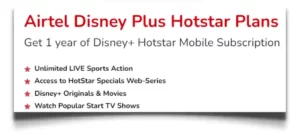 Airtel Disney Plus Hotstar Plans
