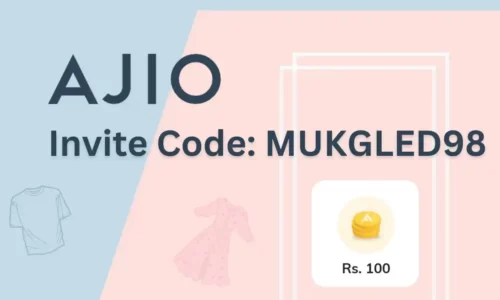 Ajio Invite Code: MUKGLED98 | Free Rs.100 AJIO Points On Signup