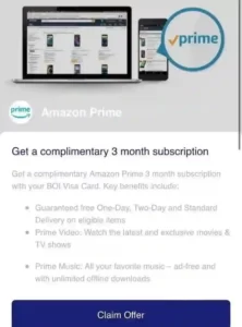 Amazon Prime From VISA