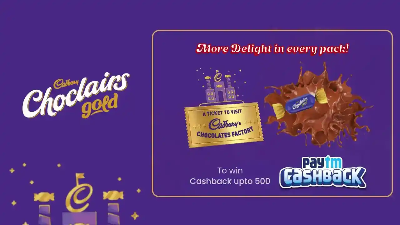 Read more about the article Paytm Cadbury Choclairs Cashback Offer: Get Free ₹10 Paytm Cash Instantly