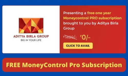 Free MoneyControl Pro Subscription Worth ₹1499 For 1-Year | Limited Time Offer