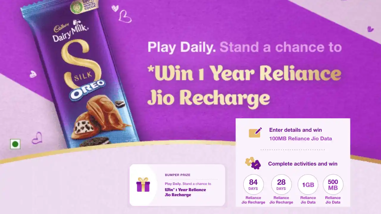 Read more about the article MyJio Cadbury Silk Offer: Win 1 Year Reliance Jio Recharge Free