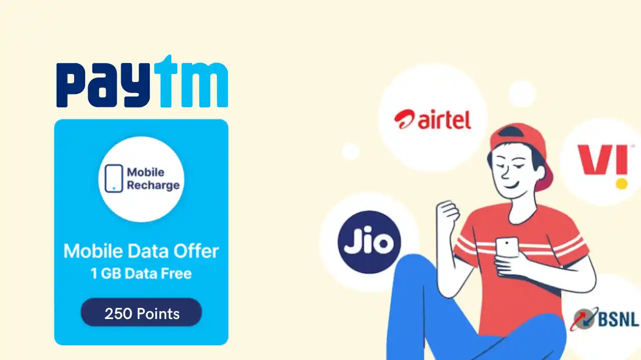 Read more about the article Paytm Free 1GB Data Using Cashback Points | Data Top-Up Recharge