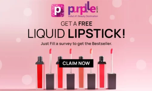 Purplle Free Lipstick Survey: Get Free Branded Lipstick Worth ₹235