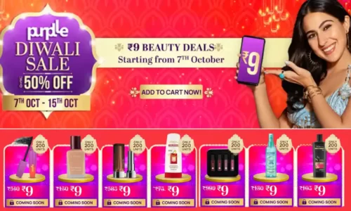 Purplle Rs.9 Diwali Time & Coupon Codes | Purplle Rs.9 Beauty Deals