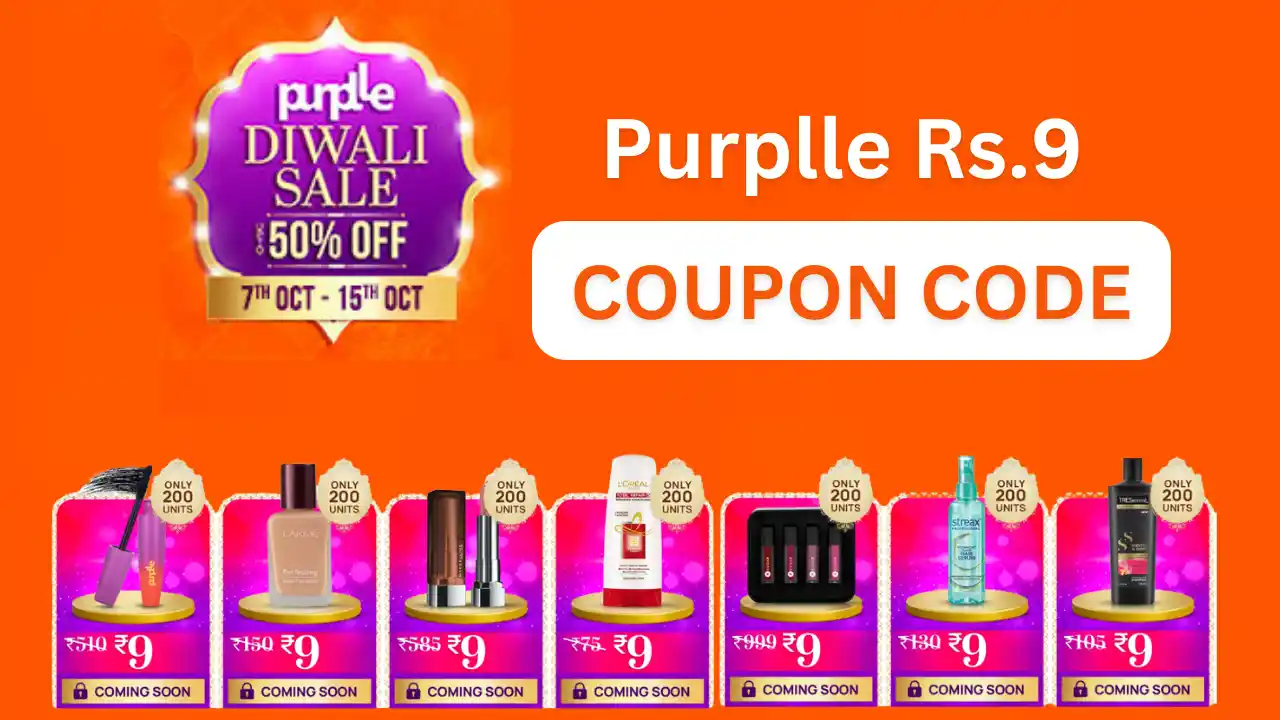 Read more about the article Purplle Rs.9 Coupon Code Today: ELITERS9 | Purplle Rs.9 Products