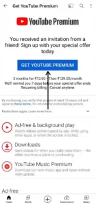 Rs.10 YouTube Premium