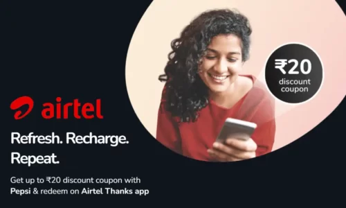 Airtel PepsiCo Coupon Codes Of ₹20 Cashback | Redeem For Doing Recharge