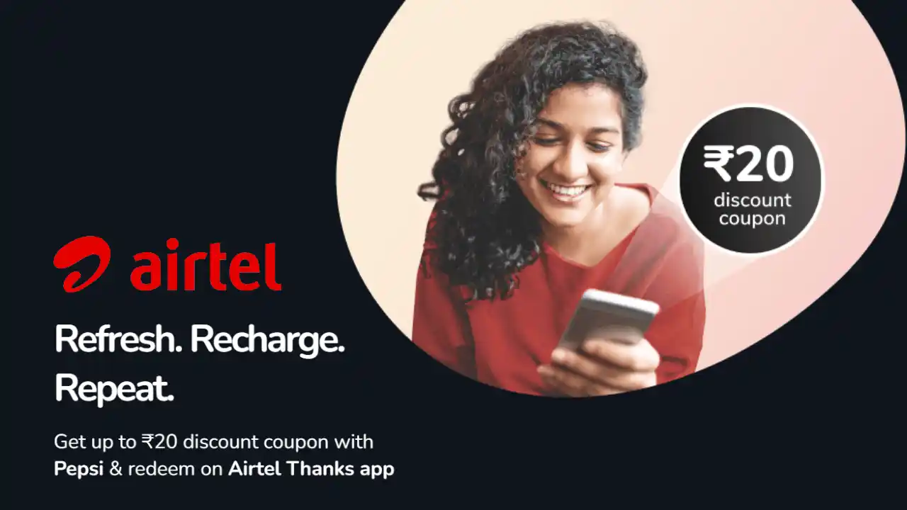 Read more about the article Airtel PepsiCo Coupon Codes Of ₹20 Cashback | Redeem For Doing Recharge