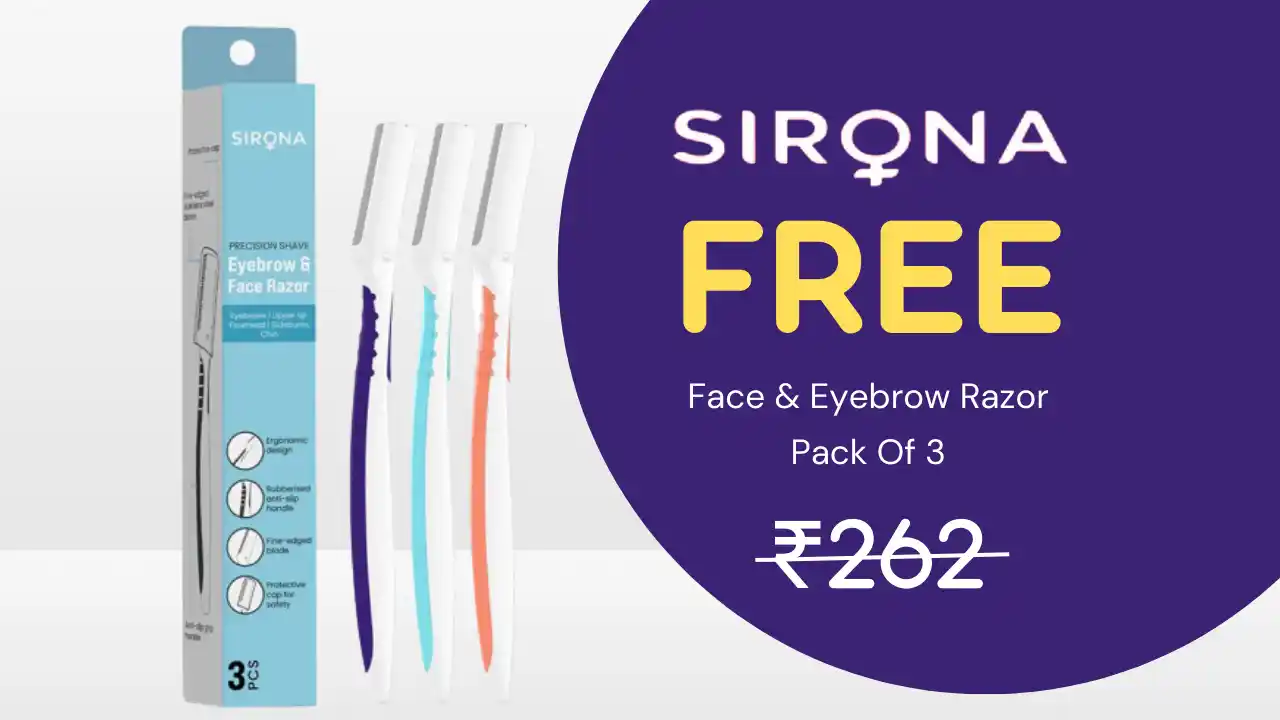 Read more about the article Sirona Free Eyebrow And Face Razor Worth ₹262 | Pack of 3