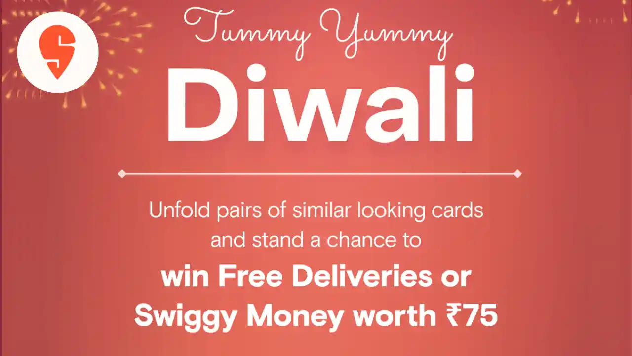 Read more about the article Free Swiggy Money Voucher Worth ₹75 | Swiggy Diwali Game