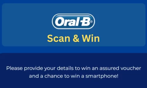 Oral-B Scan And Win QR Code: Win Smartphone & Cashback Voucher