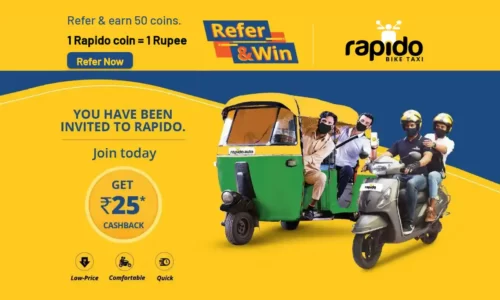 Rapido Referral Code CCMUABQ: Refer & Earn Free ₹25 Rapido Coins