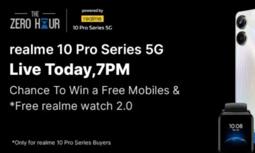 Free Realme 10 Pro 5G Smartphone Sale On Flipkart LIVE @ 7 PM Today