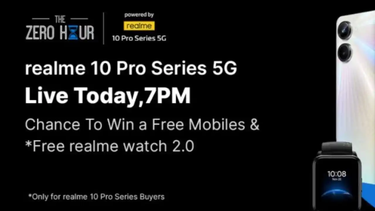 Read more about the article Free Realme 10 Pro 5G Smartphone Sale On Flipkart LIVE @ 7 PM Today