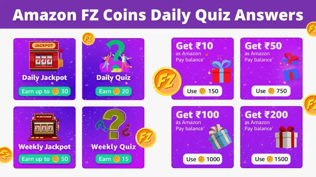 Amazon FZ Coins Daily Quiz Answers
