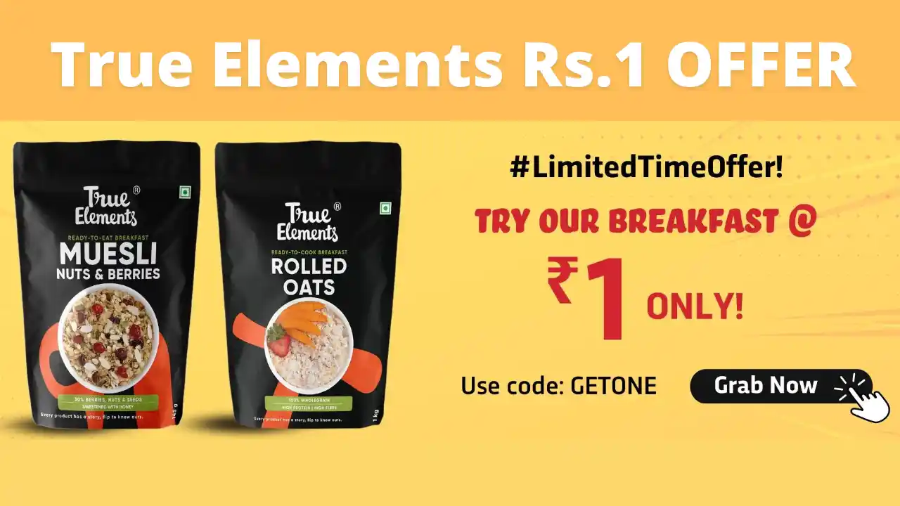 Read more about the article Try True Elements Rs.1 Breakfast: Use Code GETONE | Limited Time Offer