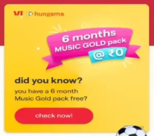 Free Hungama Music Gold @ ₹0