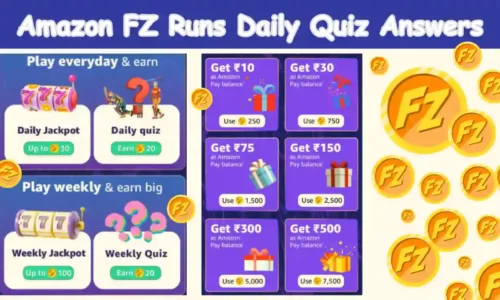 Amazon FZ Runs Daily Quiz Answers 13th May | Win Upto ₹500 Cash Rewards